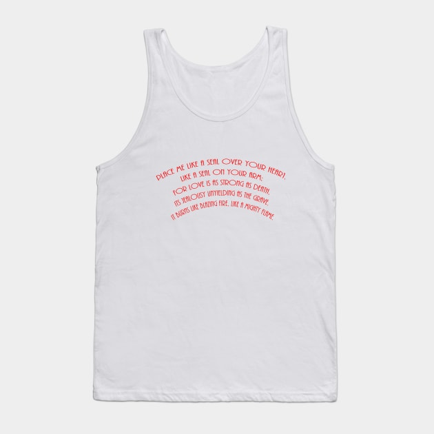 Love Quote, song of solomon Tank Top by LND4design